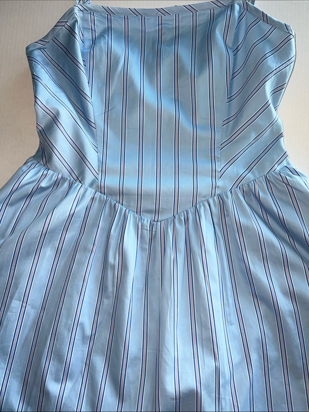 NWT French Connection Alexis Lorenzo Ballerina Fit/Flare Minidress Blue Large - Picture 7 of 16